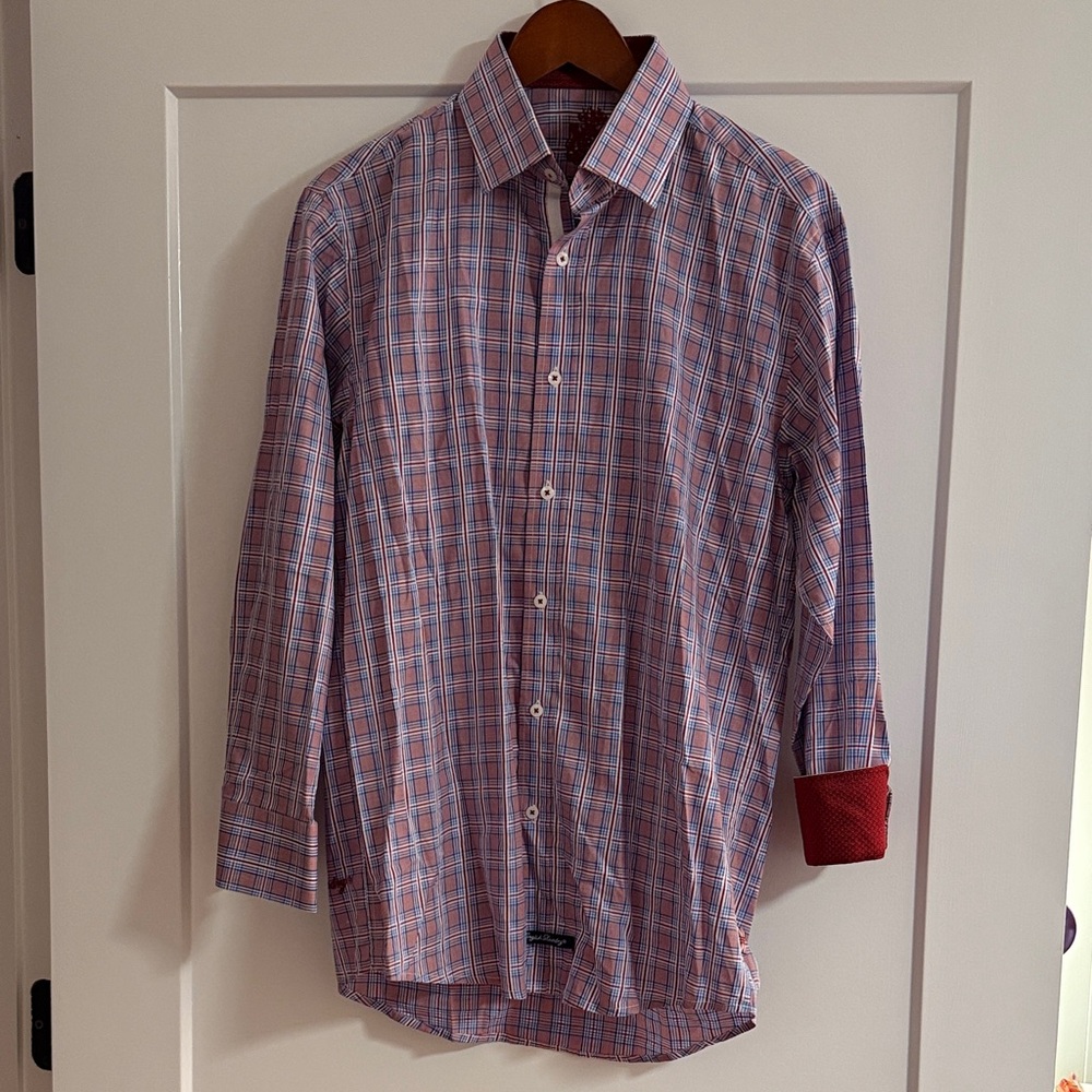 English Laundry Plaid Dress Shirt